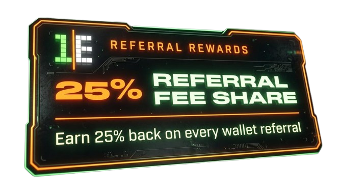 Earn 25% referral fee share